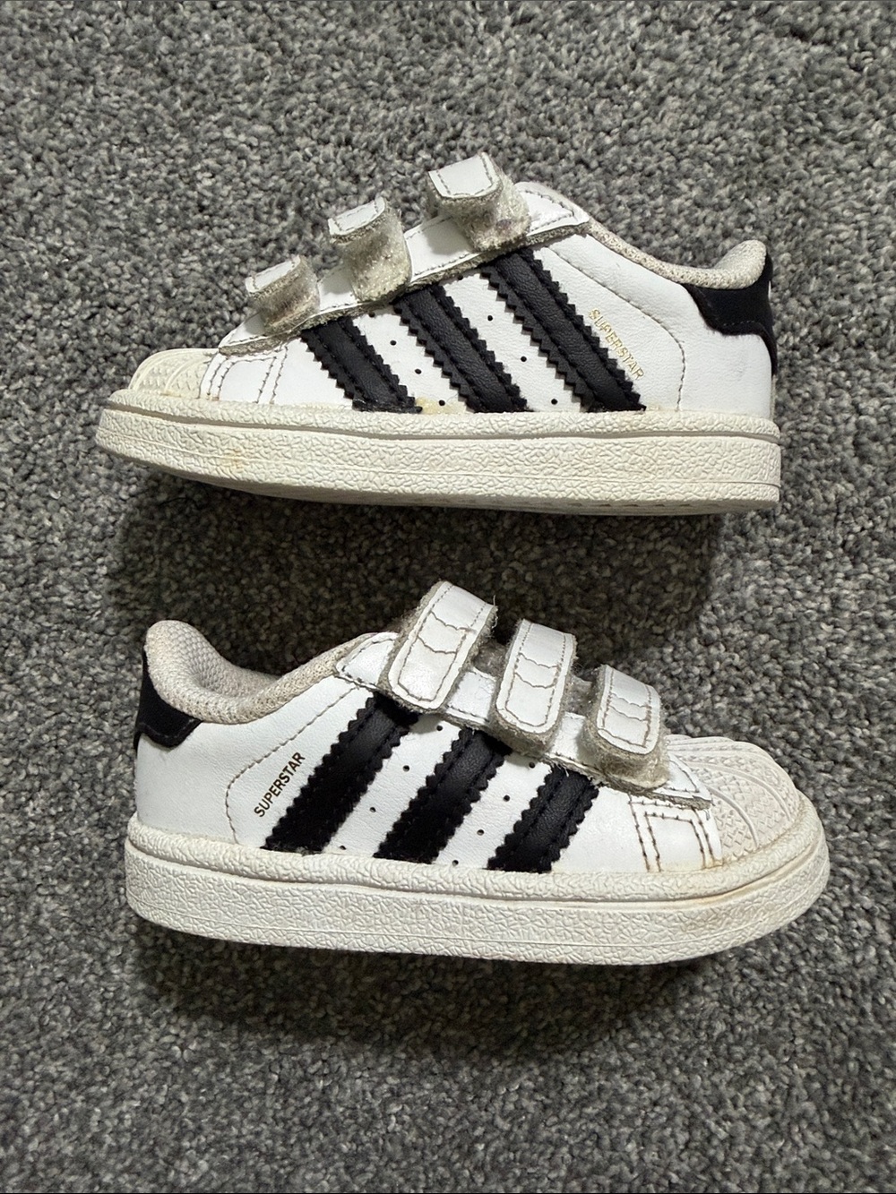 adidas Kids Superstar Velcro Sneakers - White/Black